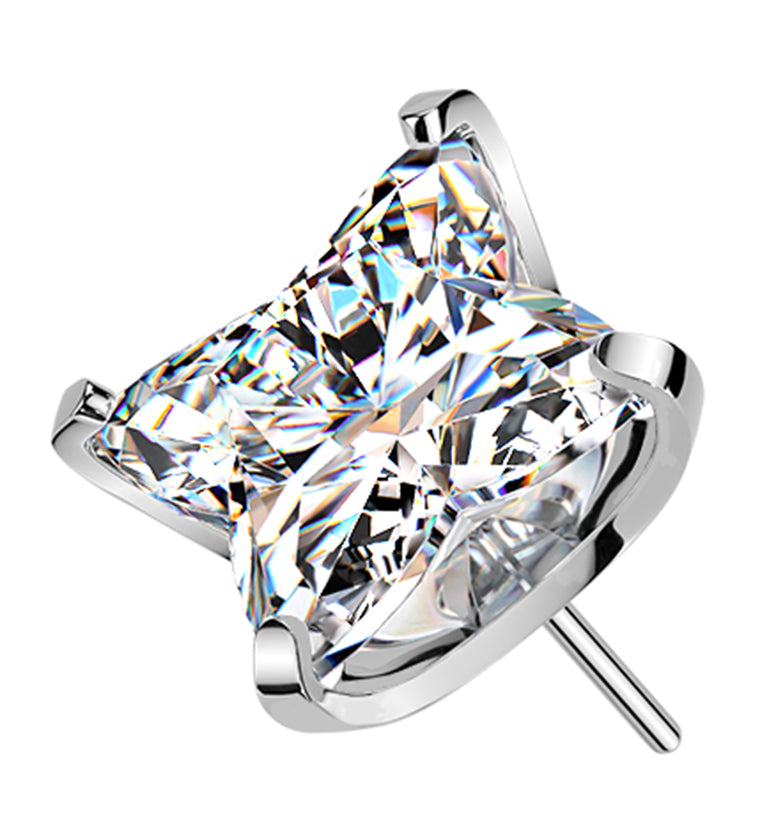 Star Finish CZ Titanium Threadless Top