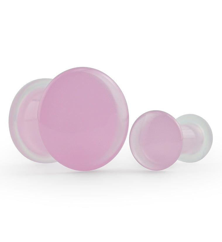Sugar Pink Single Flare Glass Plugs