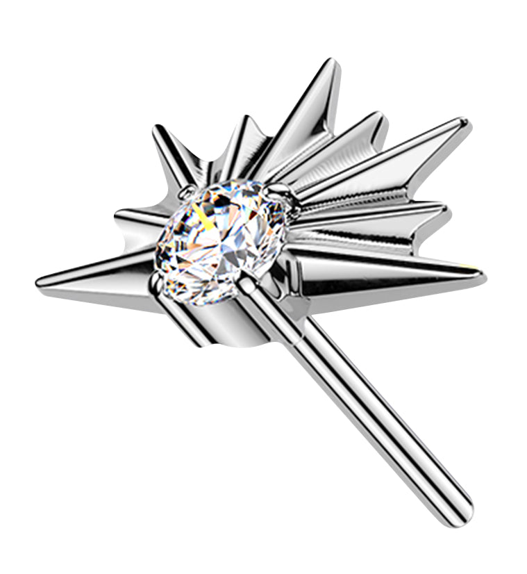 Sunset CZ Titanium Threadless Top