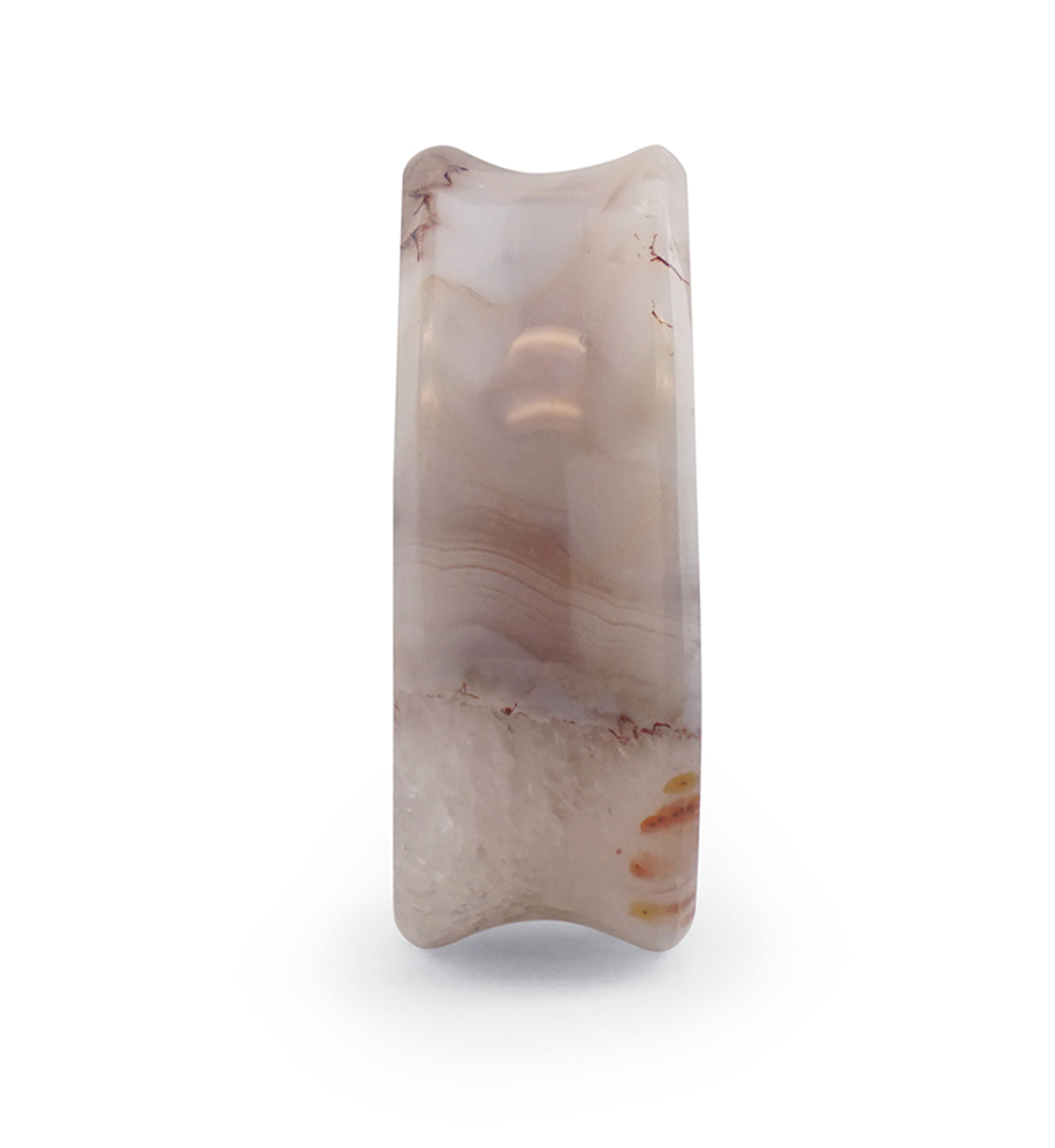 Timor Agate Teardrop Double Flare Plugs 1" (25mm) Version 1