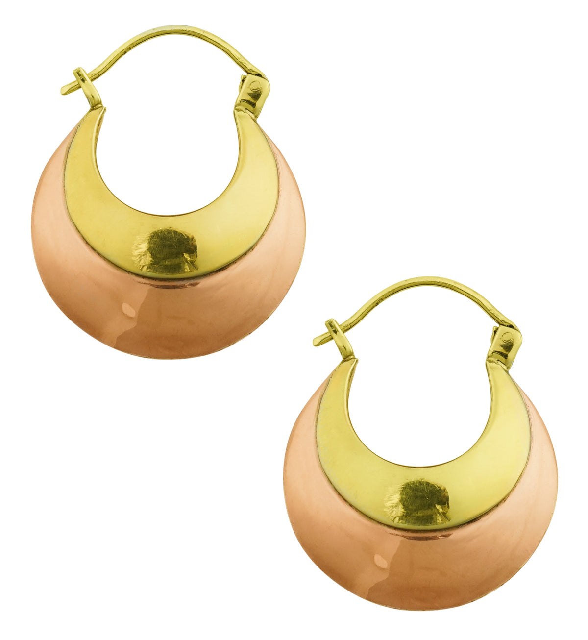 Vast Brass and Copper Plug Hoops by Urban Body Jewelry