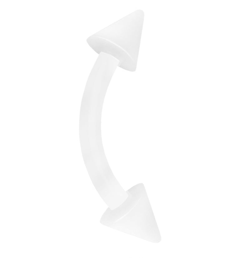 Acrylic Color Spike Curved Barbell