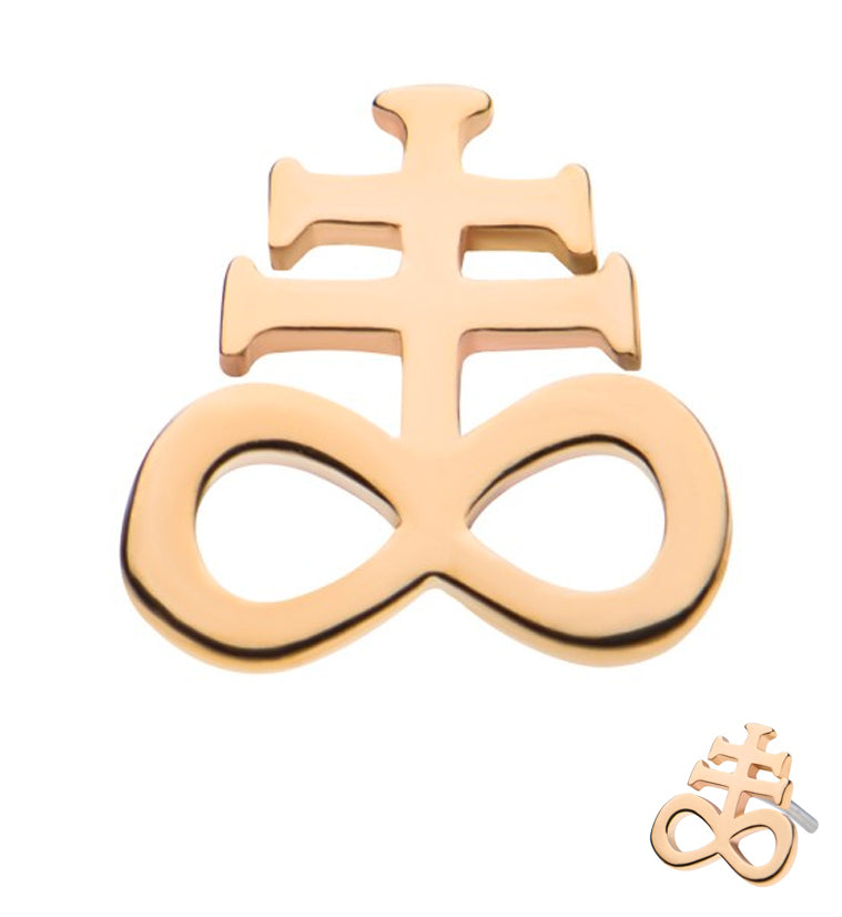 14kt Gold Leviathan Cross Threadless Top