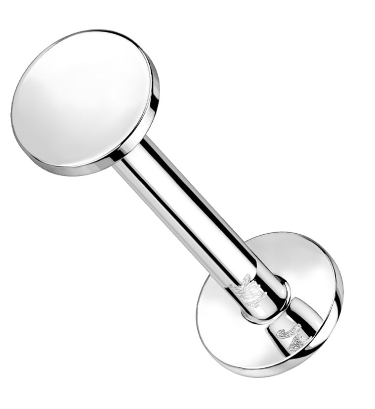 14kt White Gold Disk Labret