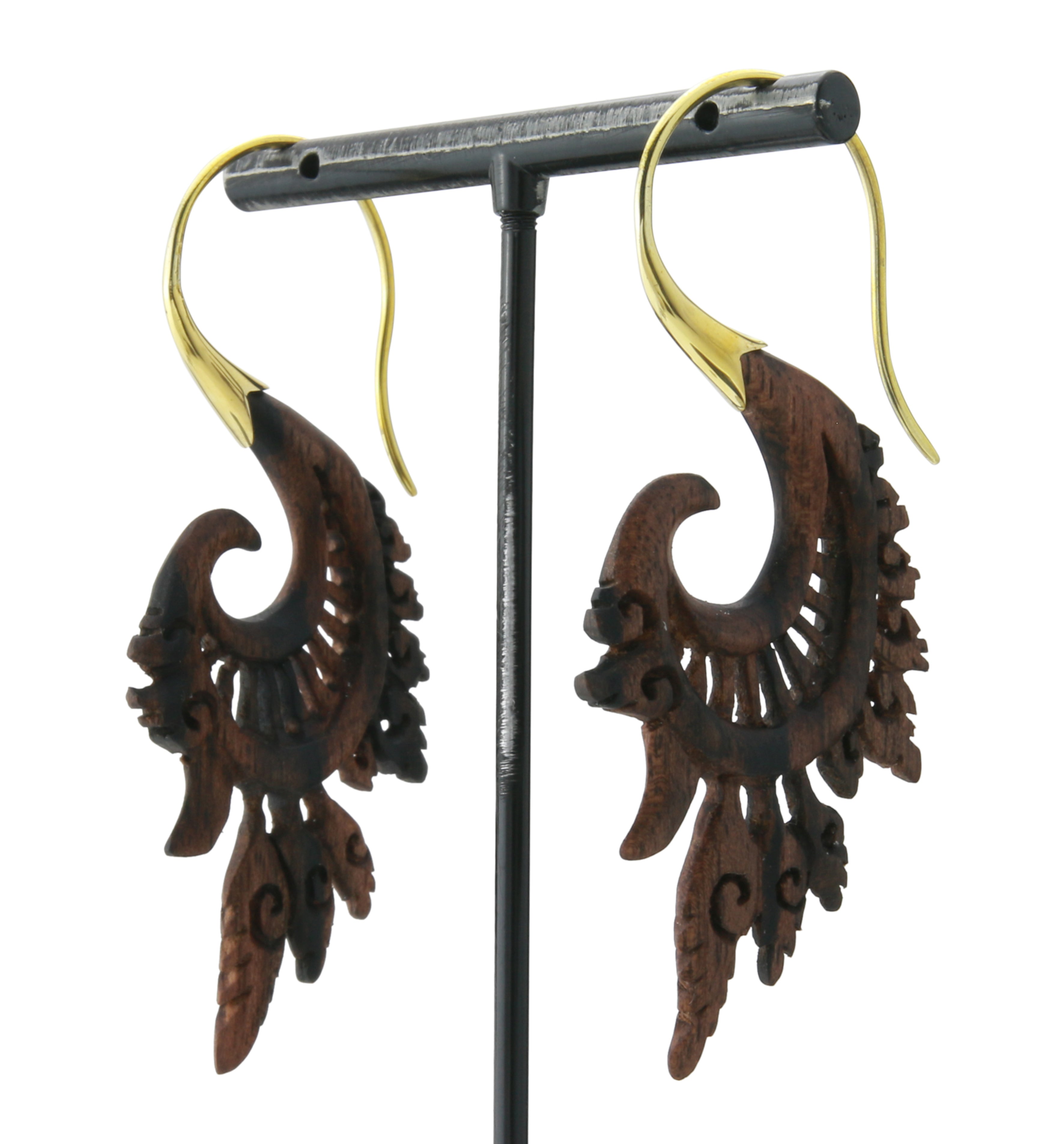 18G Alary Brass Wood Hangers / Earrings