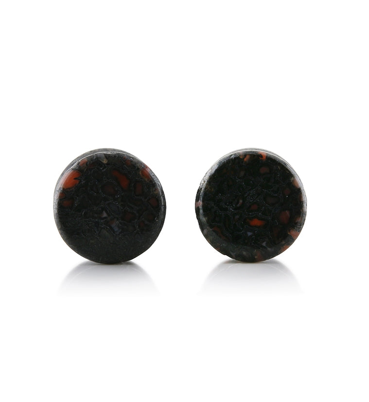Fossilized Dinosaur Bone Plugs 1/2" (12mm) Version 3