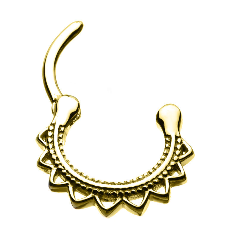 16G Amour Gold PVD Septum Clicker