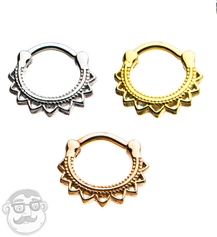16G Amour Rose Gold PVD Septum Clicker