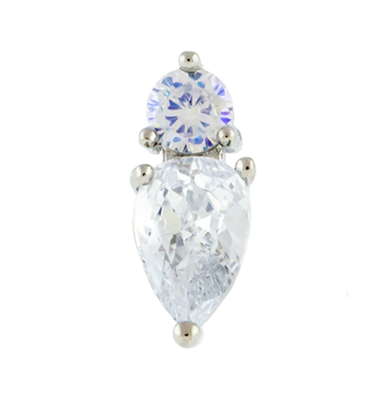 Bauble Rainbow Aurora CZ Cartilage Barbell