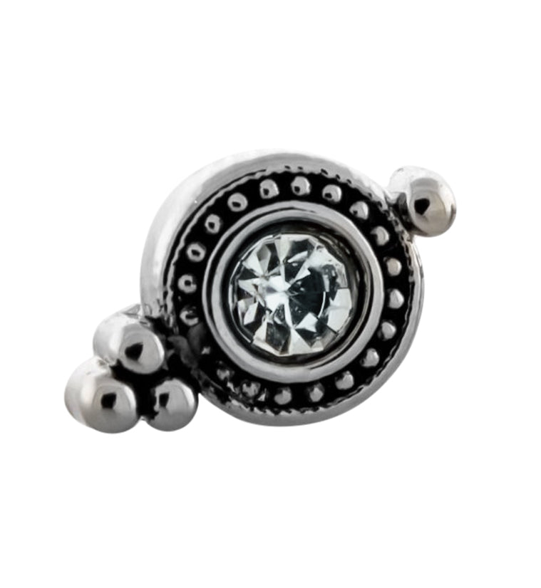 Beaded CZ Cartilage Barbell