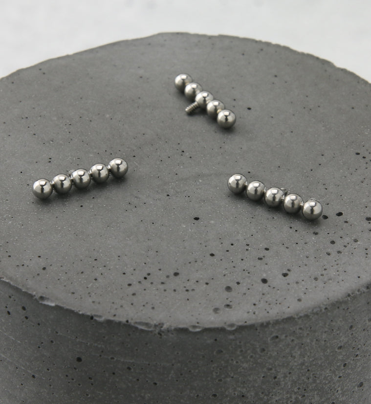 Beaded Line Internally Threaded Titanium Top