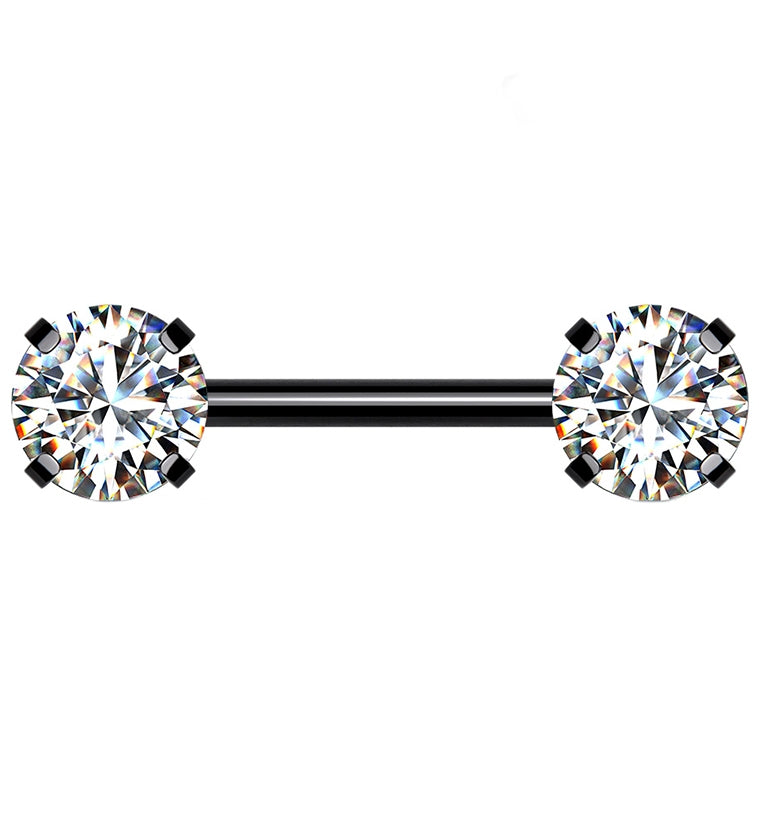Black PVD Stainless Steel Threadless Barbell