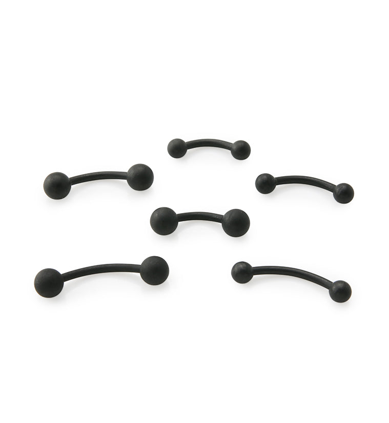Black Matte Curved Barbell