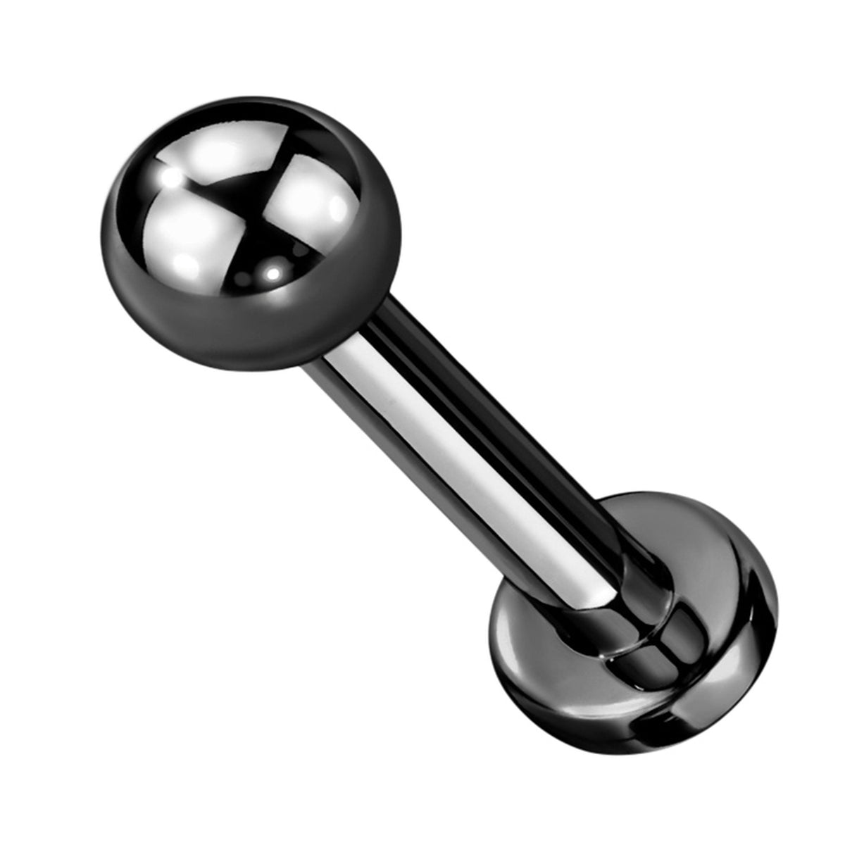 16G Black PVD Titanium Labret