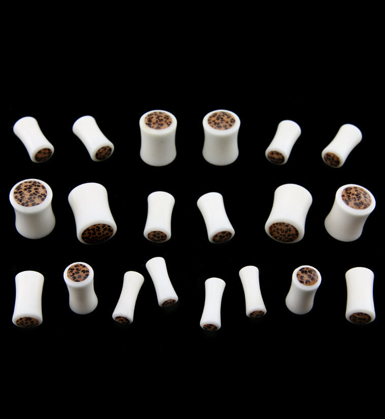 Bone Plugs with Coconut Wood Inlay