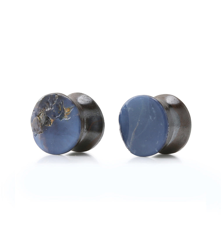 Boulder Opal Stone Plugs 00G (10mm) Version 1