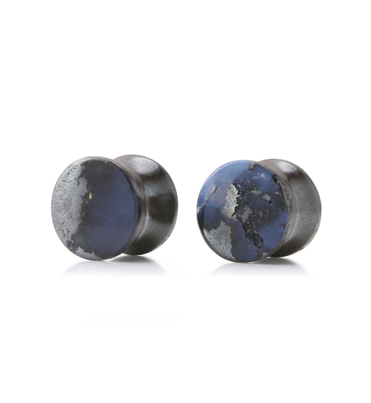 Boulder Opal Stone Plugs 00G (10mm) Version 3
