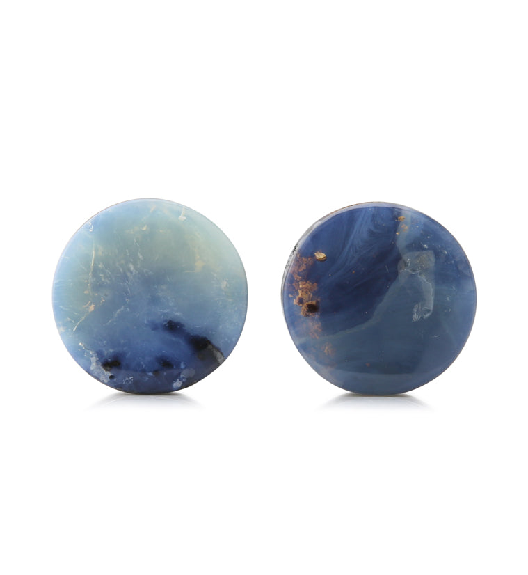 Boulder Opal Stone Plugs 19/32" (15.5mm) Version 1