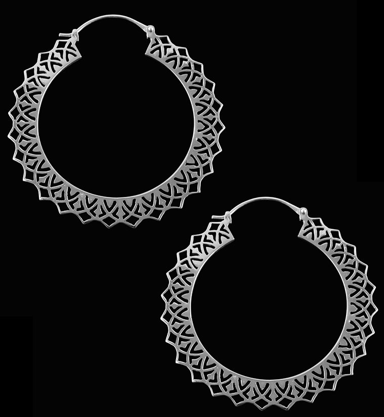 Brink White Brass Earrings / Weights