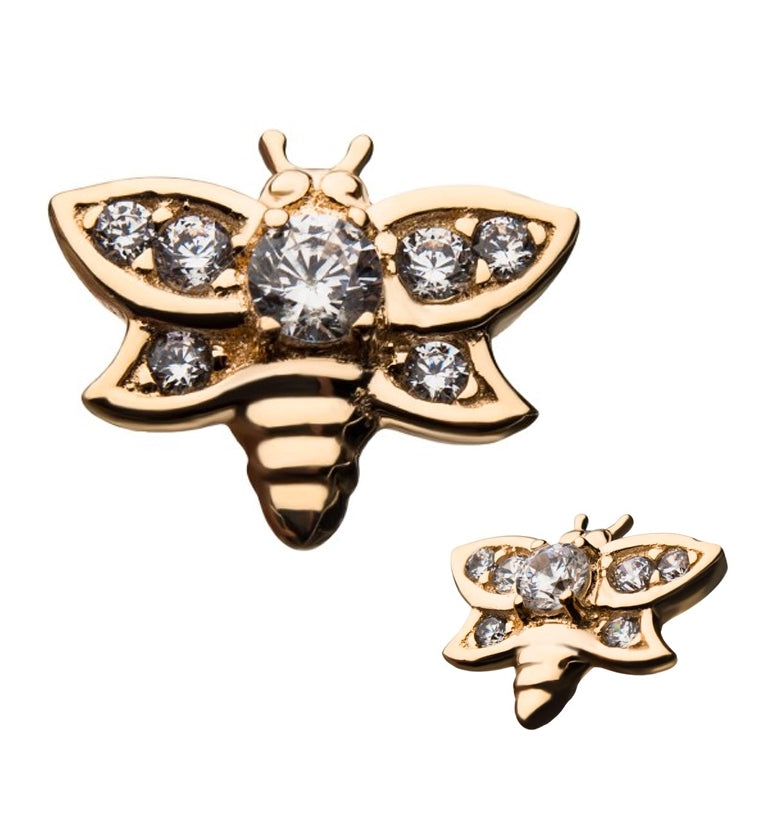 14kt Bumblebee CZ Threadless Top