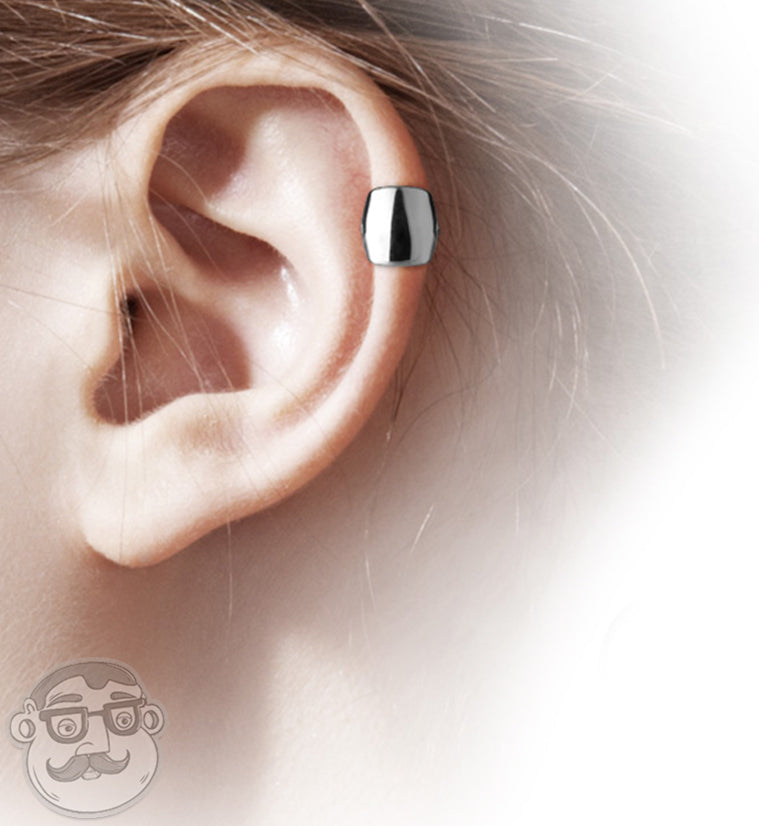 16G Gold PVD Simple Helix - Cartilage Shield Barbell