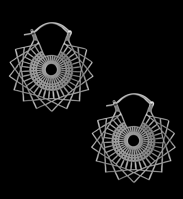 Clash White Brass Earrings / Weights