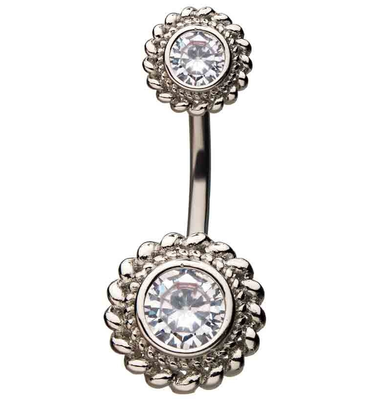 Cubic Zirconia Twine Belly Ring
