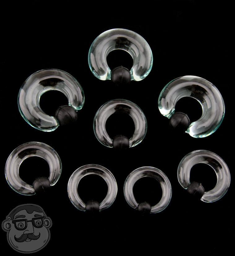 Green Glass Captive Ring