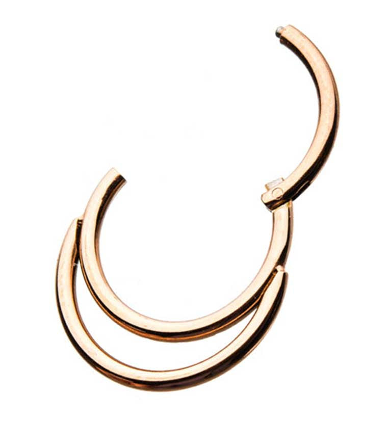 Rose Gold PVD Excel Hinged Segment Ring