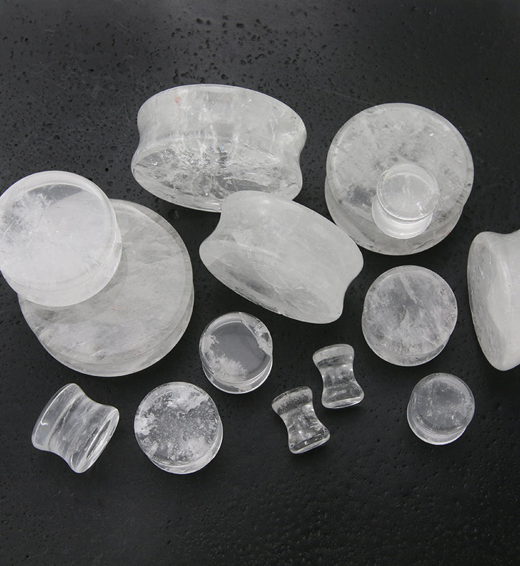 Crystal Quartz Stone Plugs