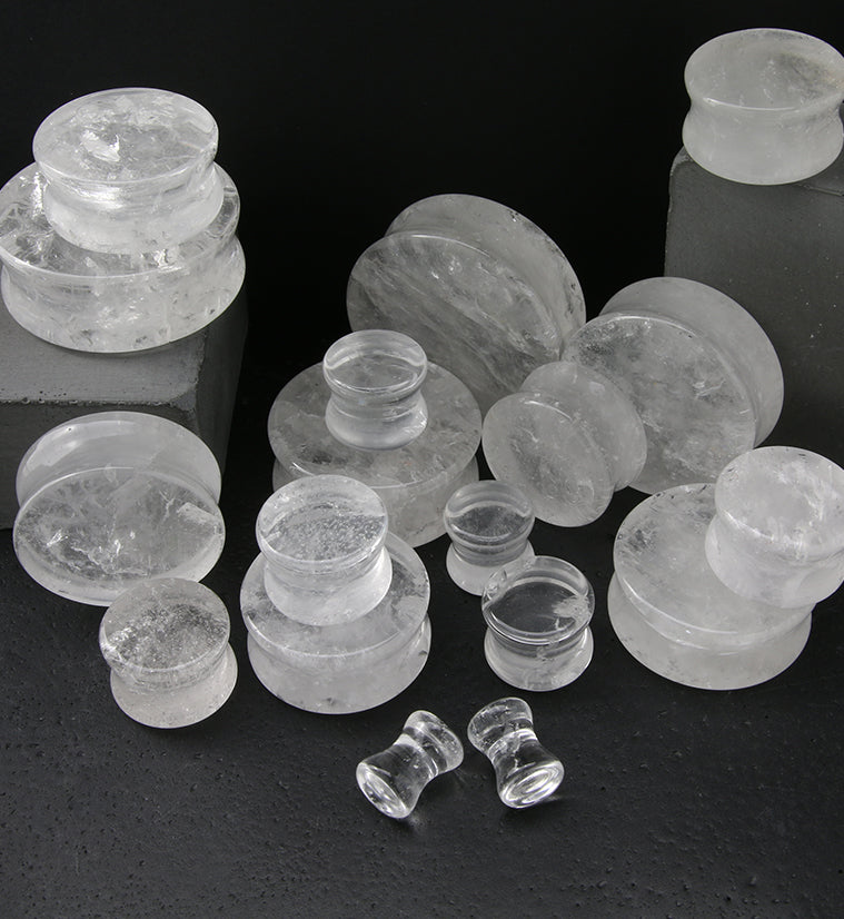 Crystal Quartz Stone Plugs