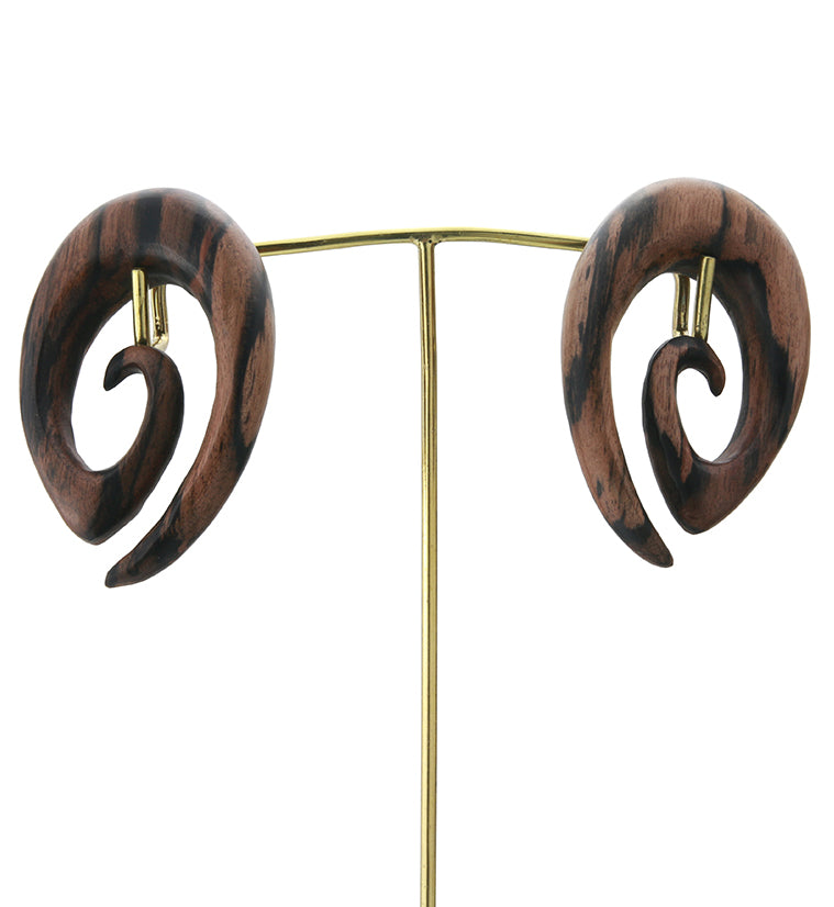 Areng Wood Oval Spirals