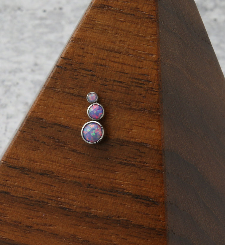 Descend Purple Opalite Threadless Titanium Top