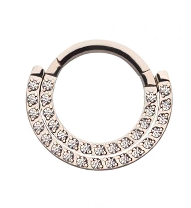 Double Gem Lineup Hinged Segment Ring