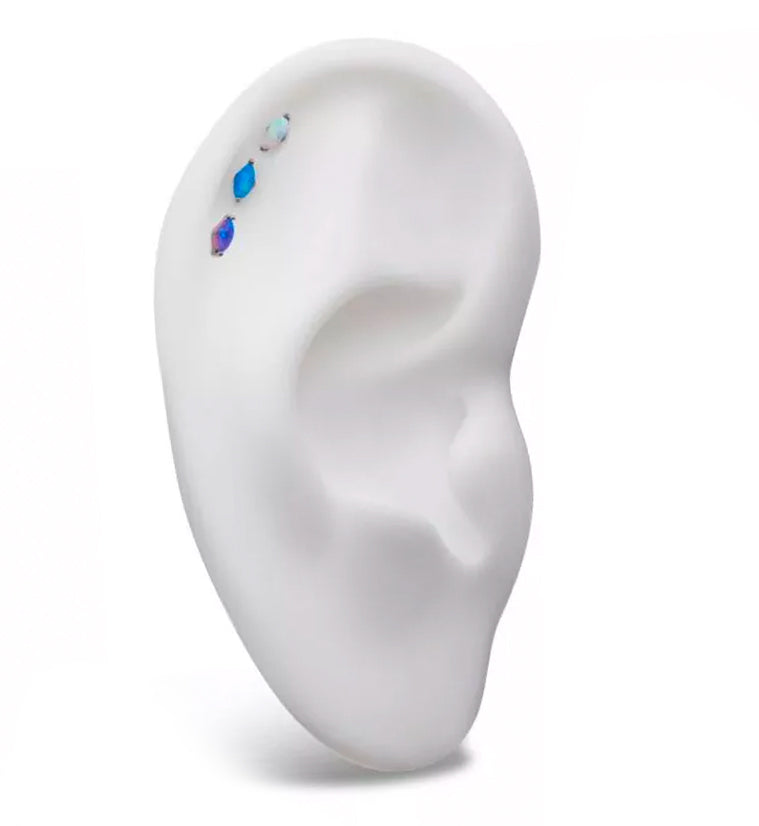 Empress White Opalite Threadless Titanium Top