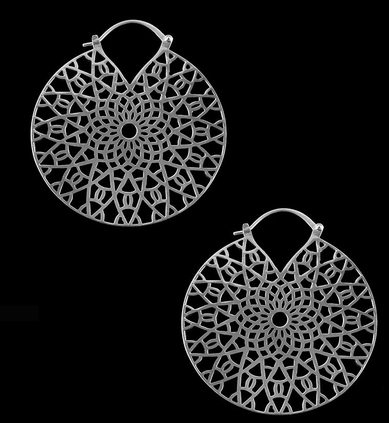 Fiber White Brass Earrings / Weights
