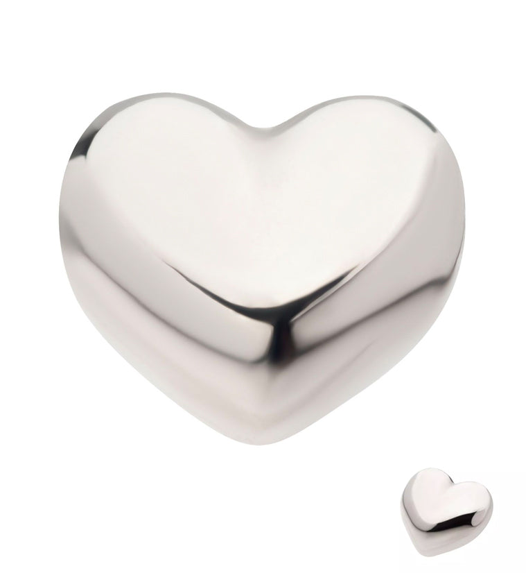 Full Heart Titanium Threadless Top