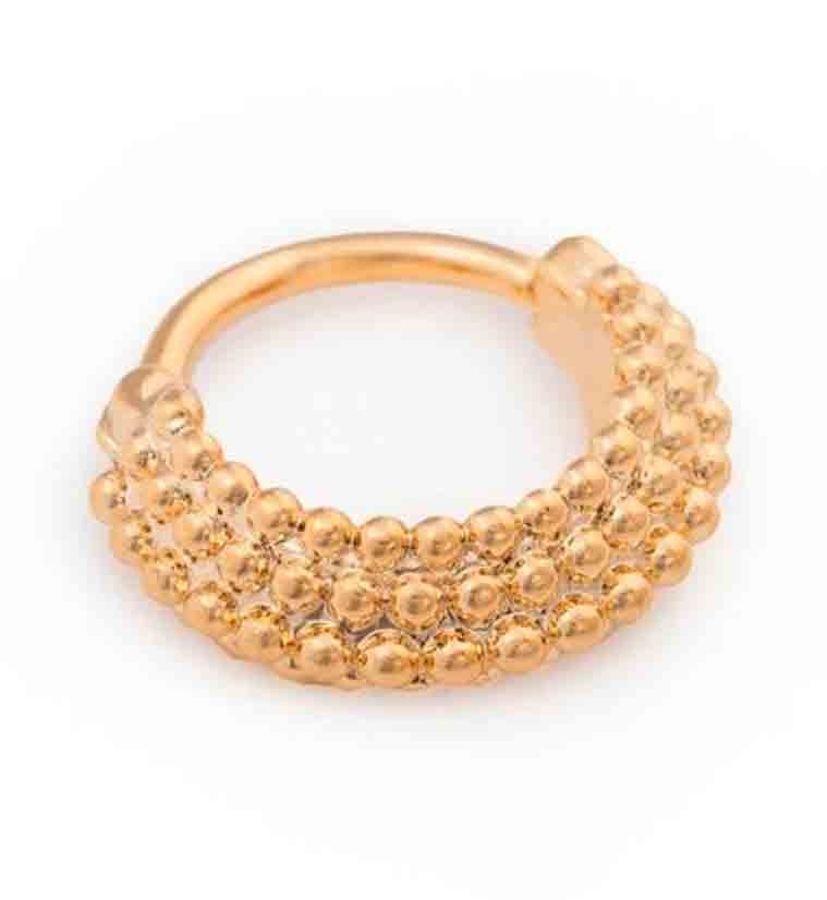 18G Beaded Gold PVD Brass Hinged Clicker