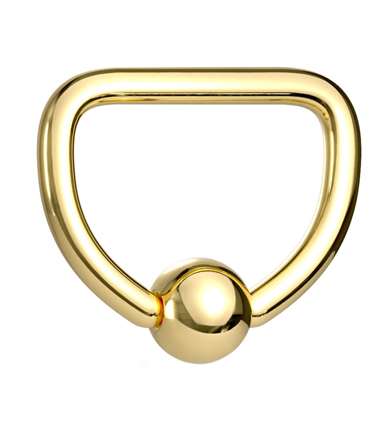 Rainbow PVD Stainless Steel Captive D Ring