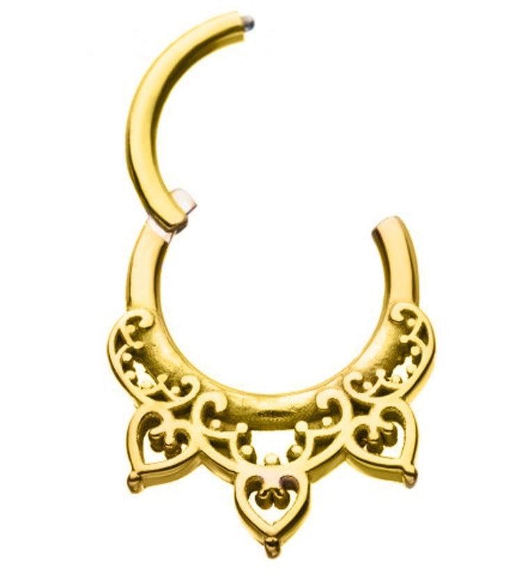 Ornamental Tracery Hinged Rings