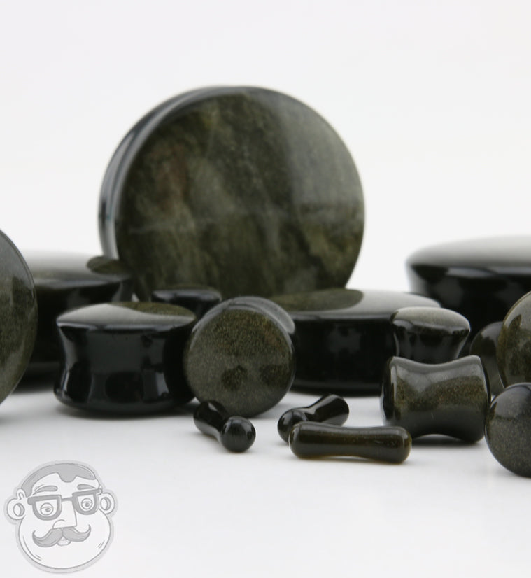 Golden Obsidian Stone Gauges
