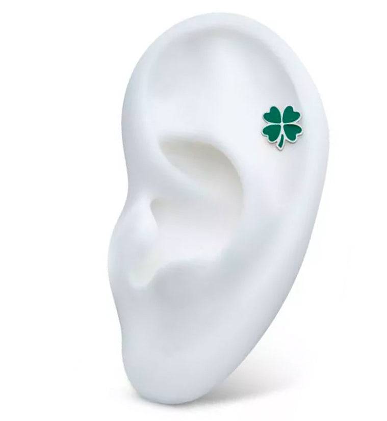 Green Lucky Clover Titanium Internally Threaded Top