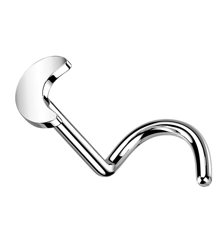Half Moon Titanium Nose Screw Ring