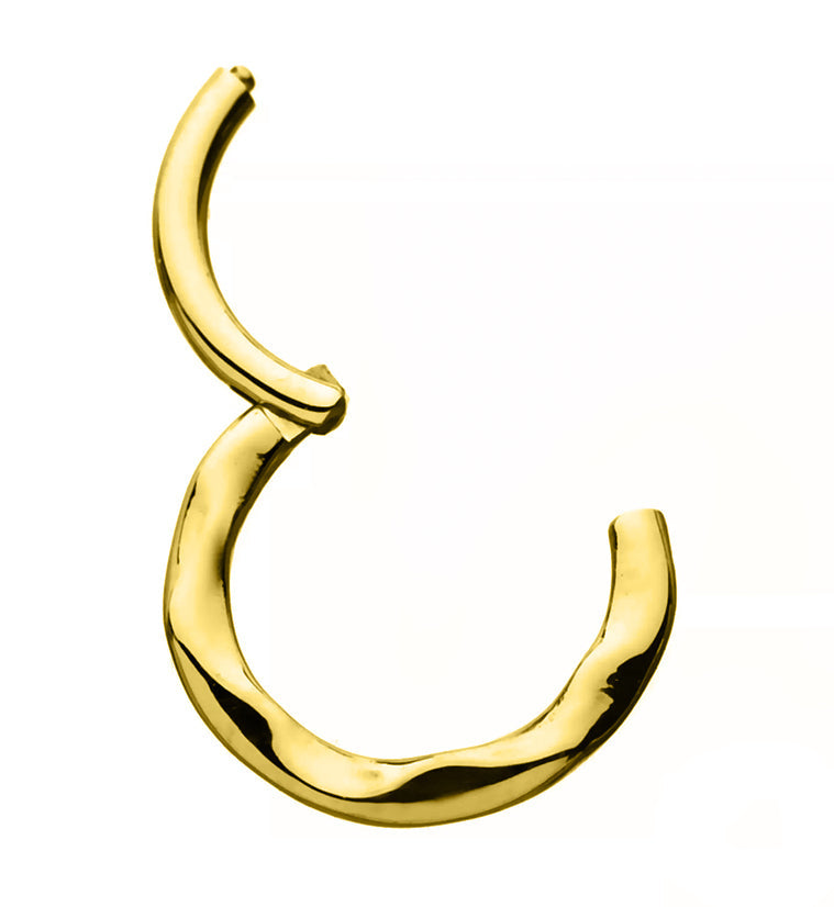 Gold PVD Abstruse Hinged Segment Ring
