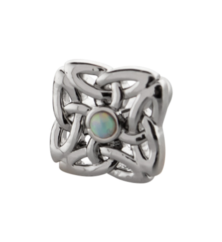 Interlaced Square White Opalite Cartilage Barbell