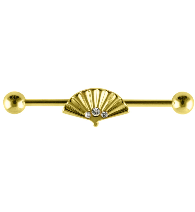 Gold Japanese Fan Industrial Barbell