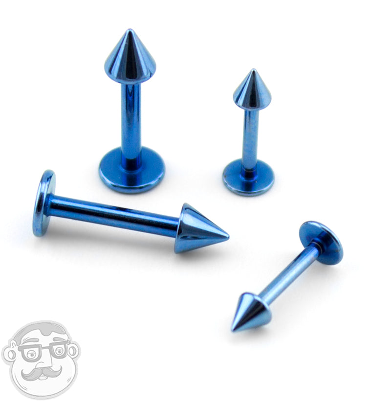 Purple PVD Spike Labret Flatback