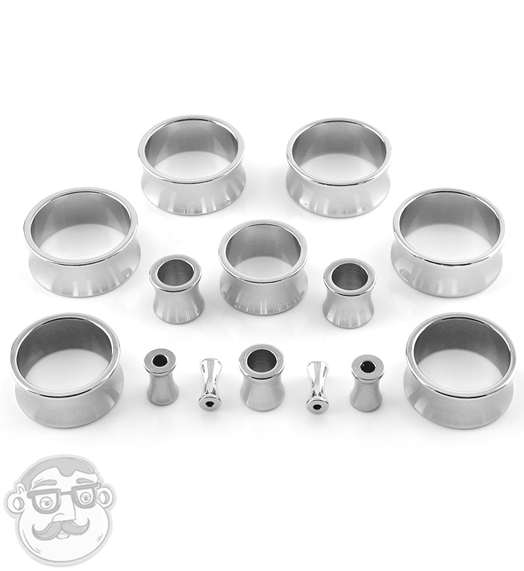 Stainless Steel Saddle Flare Tunnel Plugs