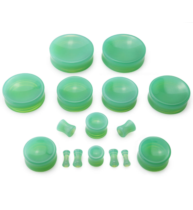 Mint Opalite Glass Plugs / Gauges