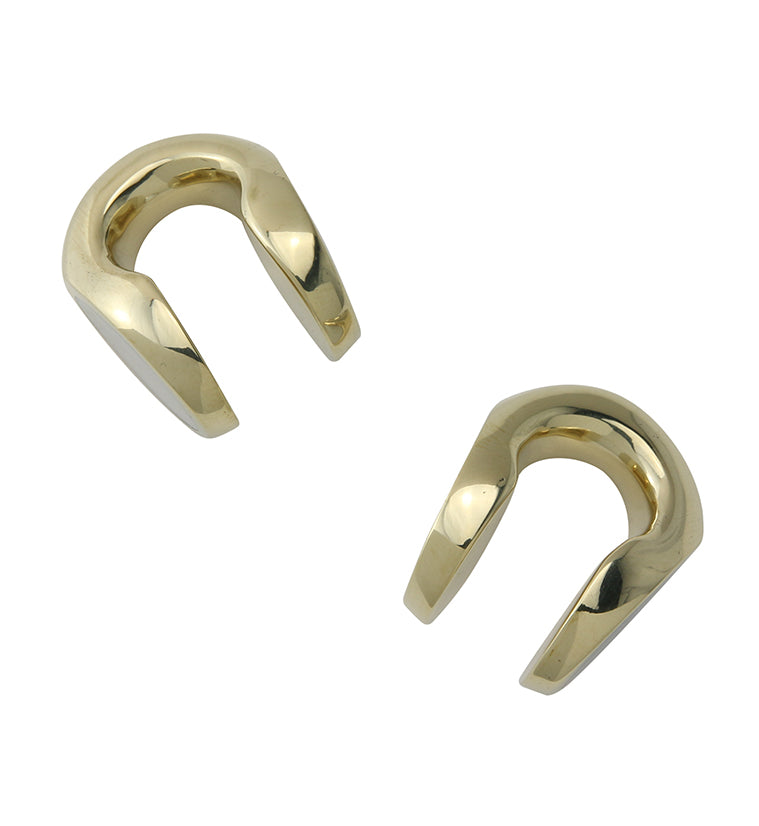 MOP Keyhole Brass Ear Weights